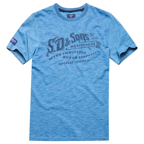 Superdry Ανδρική κοντομάνικη μπλούζα Vintage Script Style Indigo T-Shirt